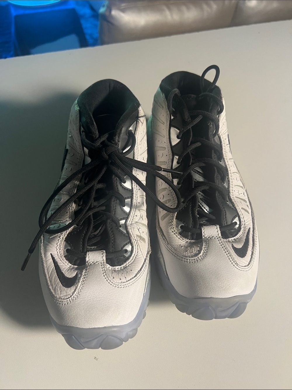 Nike Kids White and Black Lace-Up Sneakers